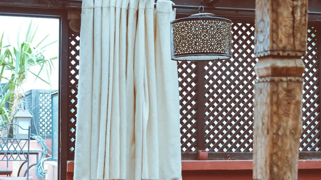 How far from ceiling should curtains be hung?